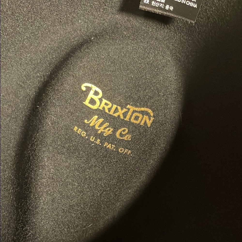 Brixton 100% Wool Black Fedora Hat Black Leather Band Size Medium 7 1/4 - Picture 5 of 7